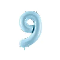 Balon folie cifra 9 bleu 86 cm