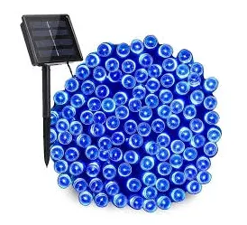 Instalatie solara decorativa 450 LED lungime 45 metri 1500 12 ALBASTRA