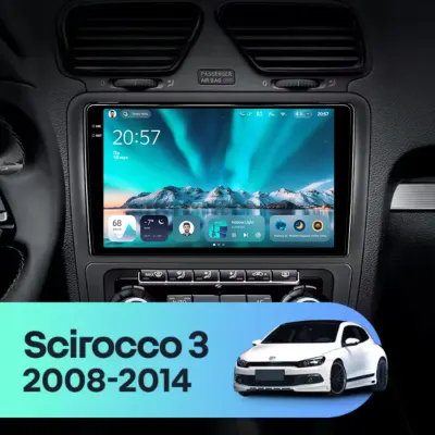 Navigatie Auto Teyes CC4 Volkswagen Scirocco 2008-2017 6+64GB 9.5" QLED Octa-core 2.7Ghz, Android 4G Bluetooth 5.1 DSP