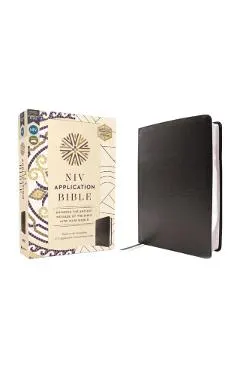 NIV Application Bible, European Bonded Leather, Black, Red Letter, Comfort Print: Bringing the Ancient Message of the Bible Into Your World