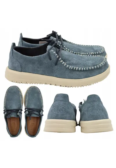 Mocasini Barbati - Heydude - Nxt Moc 43772-4Xb - Marime 43 - Albastru - Captuseala Din Piele - Talpa Cu Amortizare - Suport Pentru Calcai - Sistem De Incaltare Usoara - Insole Din Spuma Ajustabila