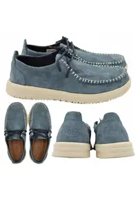 Mocasini Barbati - Heydude - Nxt Moc 43772-4Xb - Marime 43 - Albastru - Captuseala Din Piele - Talpa Cu Amortizare - Suport Pentru Calcai - Sistem De Incaltare Usoara - Insole Din Spuma Ajustabila