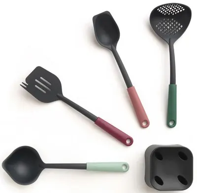 Set de ustensile de gătit Brabantia - Tasty+, 4 piese și suport
