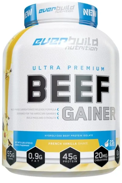 Ultra Premium Beef Gainer, vanilie franceză, 2.72 kg, Everbuild