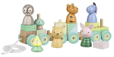 Tren de tras din lemn Orange Tree Toys - Winnie the Pooh