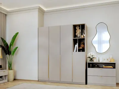Dulap dormitor haine Bej/casmir 164 cm Auris