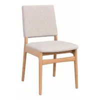 Scaun de dining crem/în culoare naturală din lemn de stejar Medford – Rowico
