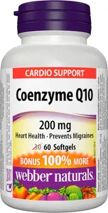 Coenzyme Q10, 200 mg, 60 capsule gelatinoase moi, Webber Naturals
