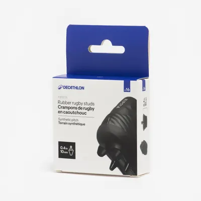 Set de 16 crampoane de rugby din cauciuc de 10 mm, cu șuruburi