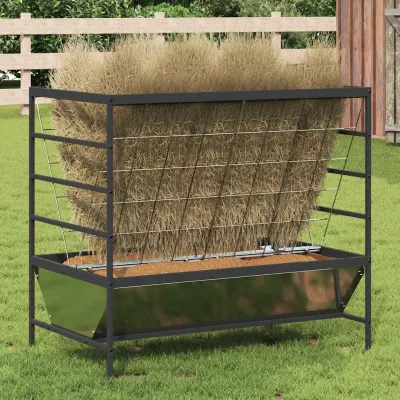 vidaXL Feeder pentru Animale Argintiu 100 x 60 x 90 cm 15 kg