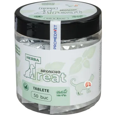 Herba-Treat tablete pisici broncho cutii 50 tbl*0.3gr