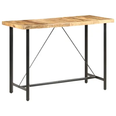 Gossi masa de bar, 150x70x107 cm, lemn de mango nefinisat