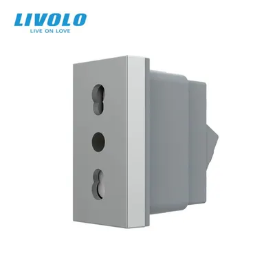 Modul priza simpla standard italian, 1M Gri