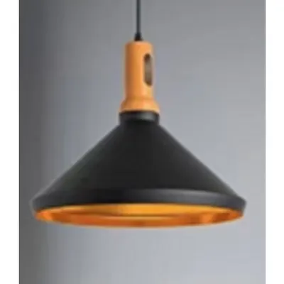 Vintage – Pendul metalic 1908 E27 (negru-auriu)