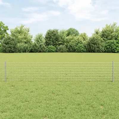 vidaXL Stâlp de gard încorporat 5 buc. Argintiu 80 cm