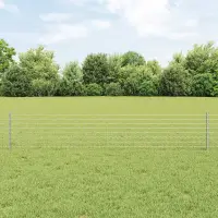 vidaXL Stâlp de gard încorporat 5 buc. Argintiu 80 cm