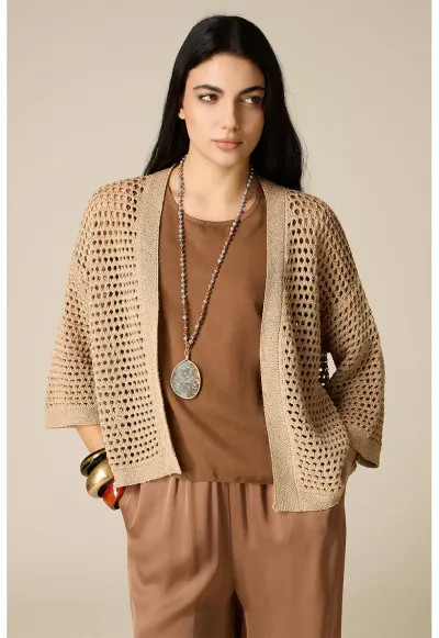 Cardigan lejer - Maro deschis