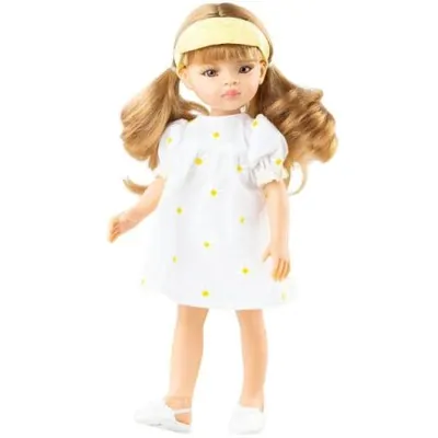 Papusa Ksenia, 32 cm, in rochie cu margarete - Amigas, Paola Reina