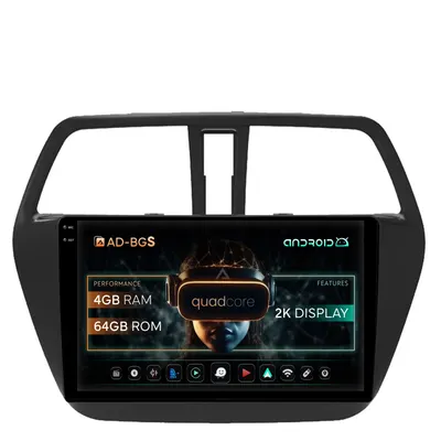 Navigatie 2K Suzuki SX4 S-Cross (2014-2020), Android, S-Quadcore 4GB RAM + 64GB ROM, 9.5 Inch - AD-BGS90042K+AD-BGRKIT305