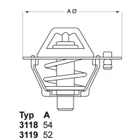 Termostat, lichid racire WAHLER 3118.82D1