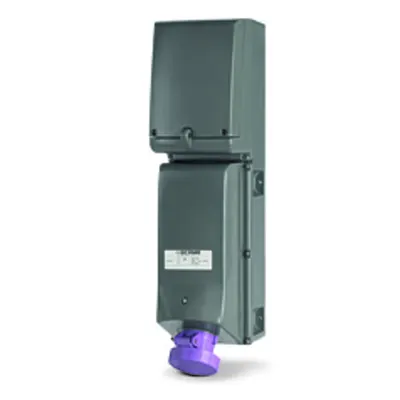 Priza interblocabilan16A 2P 24V II 3D terminal cu surubcu interblocaj electric