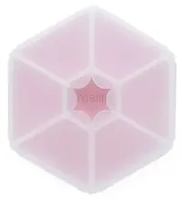 Cutie hexagonală pentru gustări Melii - cu 6 compartimente, roz