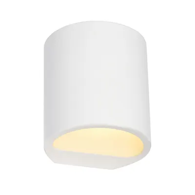 Corp iluminat de perete, aplica, PLASTRA 104 de perete de lumina, QT14, rotund ipsos, alb, QT14, max. 42 W