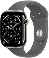 Ceas inteligent Apple - Watch S11 Cellular, 42 mm, M/L, Natural Titanium/Grey