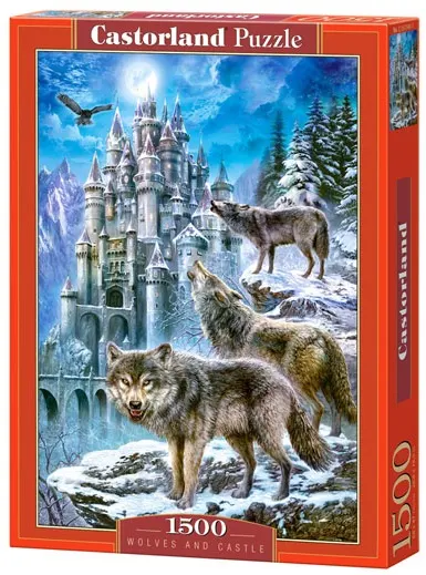 Puzzle Castorland din 1500 de piese - Lupii noaptea