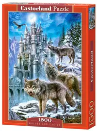 Puzzle Castorland din 1500 de piese - Lupii noaptea