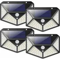 Set 4 x Lampa solara 100 LED Jortan, senzor de miscare