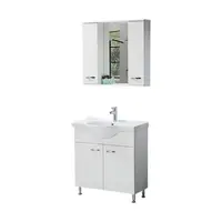 Set mobilier baie Olimpos 3 piese alb 80 cm