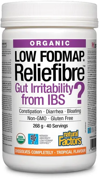 Reliefibră, fructe tropicale, 268 g, Natural Factors