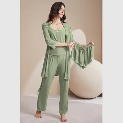 Set 4 piese, lenjerie dama, Verde