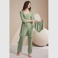 Set 4 piese, lenjerie dama, Verde