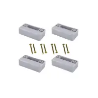 Set 4 Picioare Dreptunghiulare, Plastic, L 85 x l 40 x H 25 mm