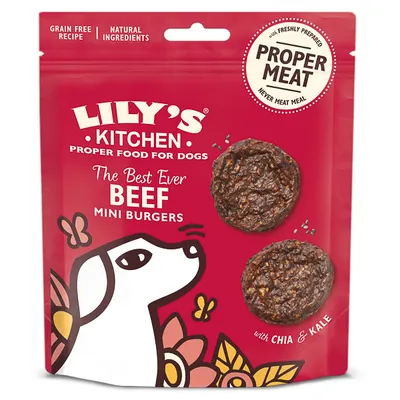 Lily's Kitchen Our Best Ever Beef Mini Burgers Treats for Dogs 70 g