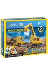 Joc educativ 3D: Excavator si stivuitor. Kit STEM