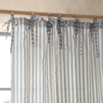 Perdea albastră 140x183 cm Zanzibar Stripe – Pineapple Elephant