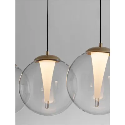 Lampa suspendata GI Triac Dimabil Nisipiu Auriu Metal & Sticla clara LED 25Wat 220-240Volt 1765Lm IP20 3000K