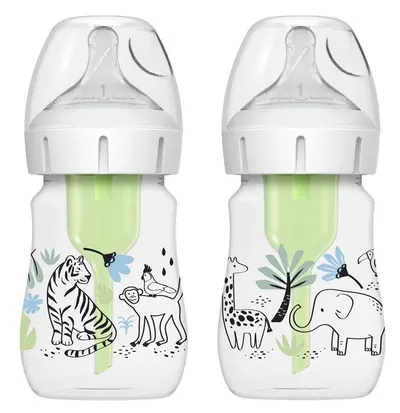 Set de biberoane Dr. Brown's Options+ , Anti-Colic, 150 ml, Jungle, 2 bucăți