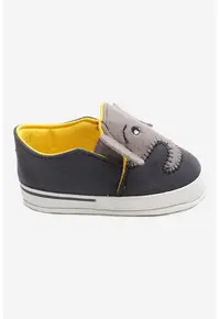 Tenisi slip-on cu model animal - Gri