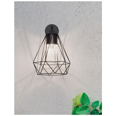 Aplica ISIDORA Negru Aluminiu turnat Aluminiu Sticla clara E27 1x18 Wat 220-240 Volt 50Hz - IP54
