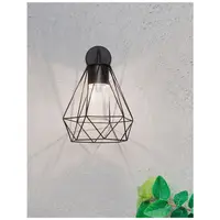 Aplica ISIDORA Negru Aluminiu turnat Aluminiu Sticla clara E27 1x18 Wat 220-240 Volt 50Hz - IP54-