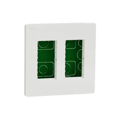 New Unica - statie de lucru - incastrat - 2 x 4 module - alb