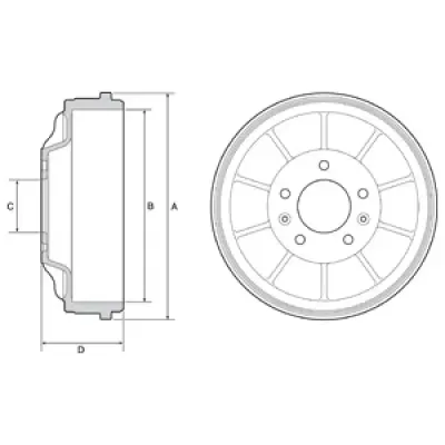Tambur frana DELPHI BF562