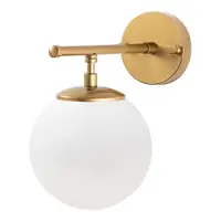 Aplică de perete albă/alămie Roe – Opviq lights