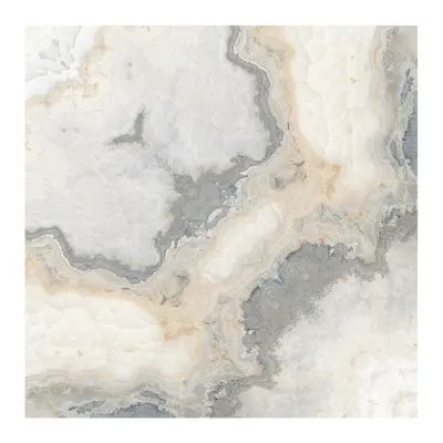 Gresie exterior / interior portelanata Fractal Beige Bookmatch 60 x 60 cm lucioasa rectificata tip marmura