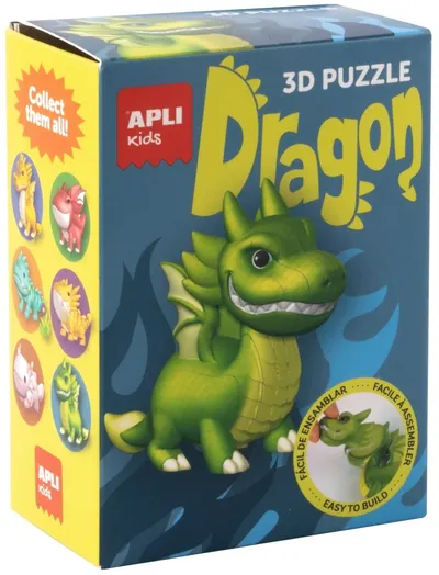 3D puzzle Apli Kids - Dragon, dragon verde