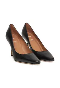 Pantofi dama - toc inalt - piele naturala - negru
